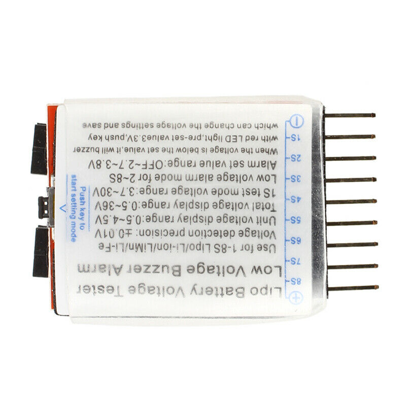 1-8S Lipo LiMn Battery Tester Low Voltage Buzzer Alarm C5O3