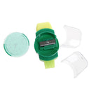 Creative Grinder Cartoon Watches Sliced Pencil Sharpener With Erasers Brush 1Pc