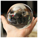 100mm Round Glass Crystal Ball Magic Clear Healing Divination Sphere Room D