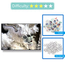 1000pcs DIY Paper Jigsaw Puzzle White Feather Decoration Room Picture Gifts