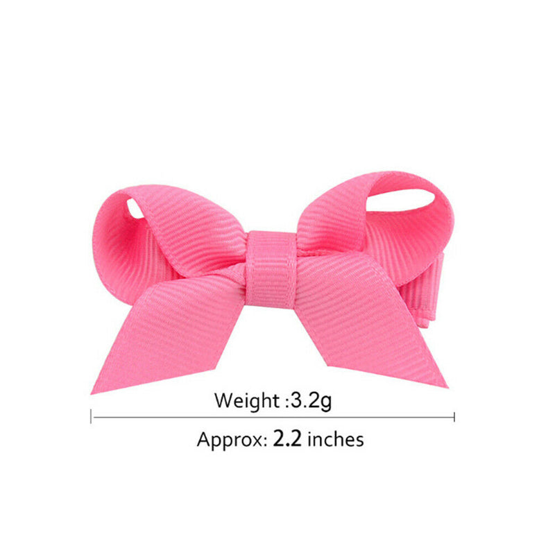 20PCS Baby Girls Hair Bows Boutique Alligator Clip Grosgrain Ribbon Hairpins Jï¼D