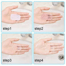 60Pcs Disposable Soap Paper Clean Scented Slice Foaming Box Mini Paper SEAU