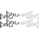 Double Curtain Rod Holders Set, Curtain Rod Brackets, Tap Right Into Window
