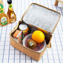 Bags Picnic Insulated Thermal Waterproof Lunch Bag Woven Imitation Ratt RQI