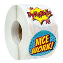 500 Stickers Per Roll Nice Work&Great Job Stickers Designs Cute Students Ki C1R5