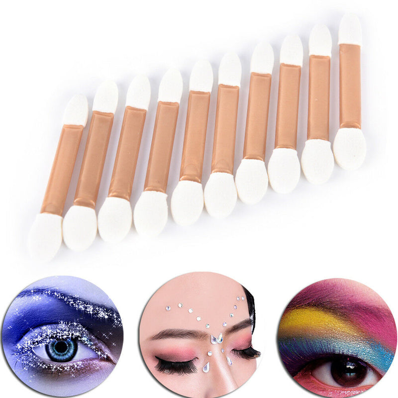 10x/Lot~Makeup Double-end Eye Shadow Eyeliner.Brush Sponge Applicator Tool-BrMTO