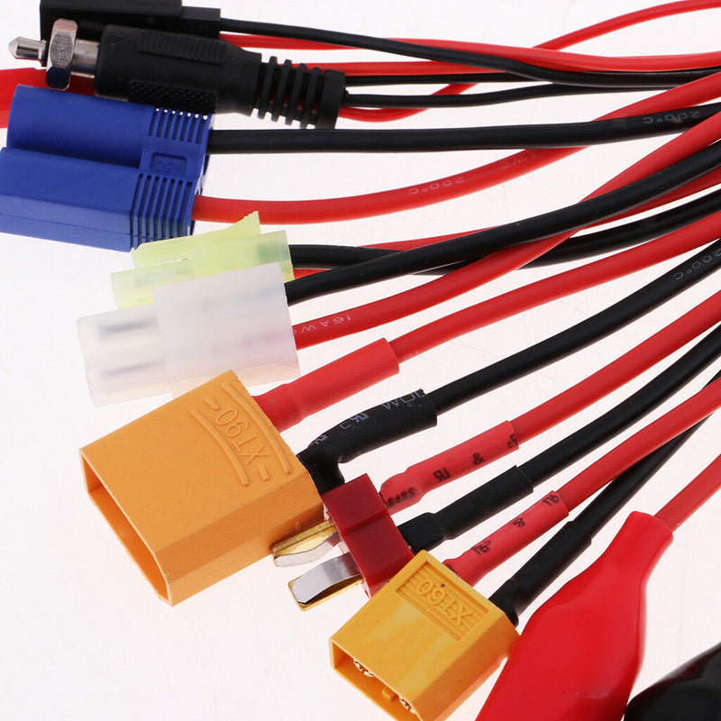 10 in 1 Charger Adapter Cable Support XT60 XT90 EC5 JST FUTABA JR Charge