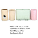Auto Squeezer Toothpaste Dispenser Toothbrush Holder Rack Tooth Mugs Kits
