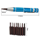 9 in 1 Pen Type Portable Precision Screwdriver Set Sleeve Screwdriver Bits