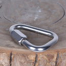 Triangle Mountain Rock Climbing Stainless Steel Screw Lock Carabiner Outdoor.Kit