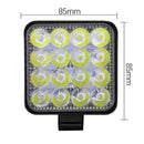 48W 16LED Work Light Flood Beam Bar Car ATV Off-Road Driving Fog Lamps12V/24 Ew