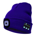 2pcs Music Hat avec Hands-free LED Light Rechargeable ,Beanie-Bluetooth Hat for