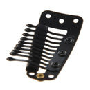 20pcs black 10 teeth snap the rubber back and cam wig clip