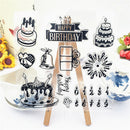 Birthday Cake DIY Transparent Silicone Stamps Scrapbooking Album Cards De JR