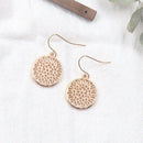 Minimalist Golden Round Dangle Earrings Women'S Fashion Party Anniversary E