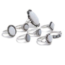 8pcs Retro Women Irregular Rhinestone Water Drop Knuckle Rings Jewelry Set
