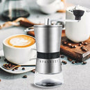 Manual Coffee Grinder, Ceramic Burr Mill with Adjustable Setting, Portable