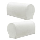 Set of 2 Premium Stretch Armrest Covers Slipcovers Fits for Sofa Arms White