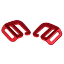 Set of 2 Aluminum Alloy Webbing Strap Buckles G Hook Outdoor Carabiners Red
