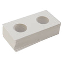 100PCS Cardboard Mylar Coin Holder Collection Storage Flip 20.5/25mm White