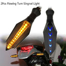 2PCS Motorcycle Turn Signals LED Light Flowing Flashing Indicator UniversalS Hn