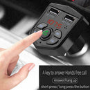 Bluetooth 5.0 FM Transmitter Handsfree Car Kit Adapter MP3 USB Radio Wirele W0J8