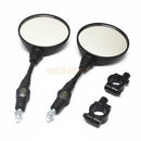 Motorcycle 22mm Handlebar Rear View Side Mirrors Round Shape