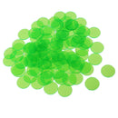 Professional Bingo Game Transparent Color Counters Plastic Marker Green