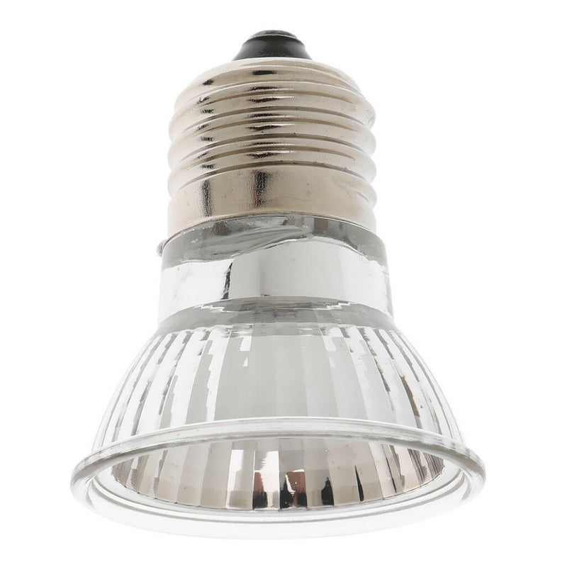 2pcs E27 UVA UVB Reptile Heating Spotlights Basking Lamp Halogen Bulb 50W