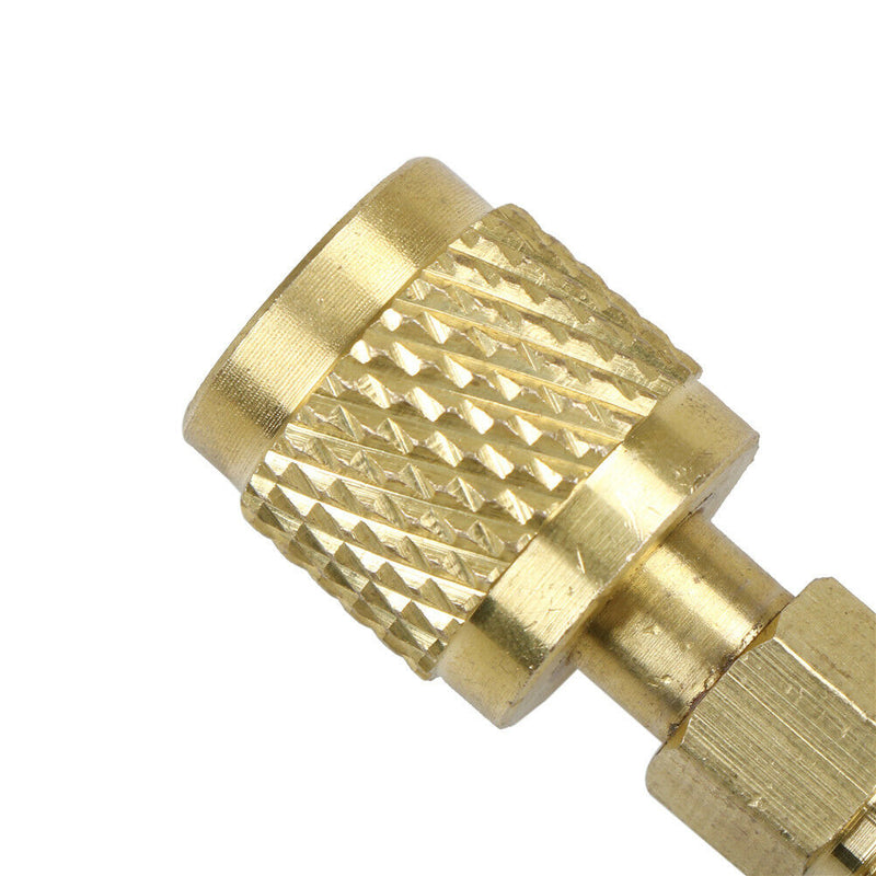 New R410 Brass Adapter 1/4" Male to 5/16" Female Charging Hose to Pump SE