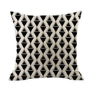 Pack of 4 Decorative Cushion Throw Pillow Covers Linen ,Modern Geometric Wa