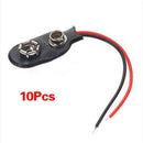 10x Black PP3 MN1604 9V 9volt Battery Holder Clip Connector Cable Lead Tool