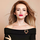 Christmas Love Brooches Rhinestone Garland Badges Pins Jewelry Bag Accessories