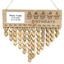 Wooden Calendar Pendants Photo Frame Home Hanging Ornaments Bedroom Decor SN9F