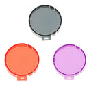 3 Set Waterproof Snap-on Diving Scuba Lens Filter Underwater Housing Case