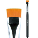 Single Wood Handle Eyebrow Flat Brush Eye Beauty Makeup Cosmetic Pen (Black