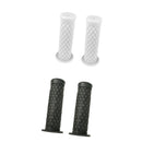 2 Pair Motorbike Motorcycle Handlebar Handle Bar Grips White and Dark Grey -