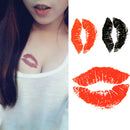 2pcs Sexy lips Tattoo Temporary Body Arm Stickers Black Removable Waterproof Bj