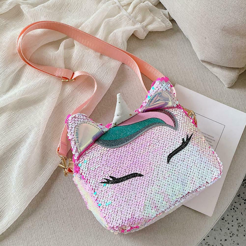 Sequins Animal Shaped Shoulder Handbags Women Crossbody Bags (Light Pink)