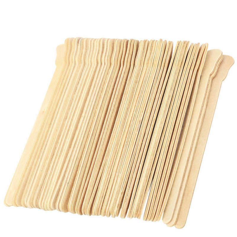 100pcs Wooden Waxing Wax Spatula Tongue Depressor Disposable Hair Removal Sticks