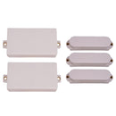 5Pcs White Plastic Humbucker/Single Coil Pickup Covers for Electric Guitars