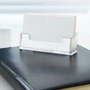 Acrylic Business Card Holder Transparent Desk Shelf Box Storage Display Stand