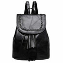 Bags Drawstring Black Casual Shoulder Bag Women Backpack Leather Tassels School