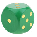 2x Large Wooden Dice D6 Six Sided Dies for D&D RPG Games 1.97'' Green+Yellow