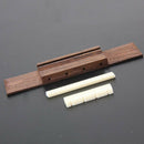Wooden Bridge W/ Saddle Nut ABS Carved Slotted For Ukulele Uku Parts Accs