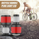 1Pair Safety Bike Handle Bar Grip End Plug LED Light Cycling Warning Lamp