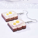 Cute Eggs on Toast Earrings Drop Earrings Ear Hook Drop Dangle Women Jewelry