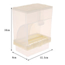 2 Pcs Bird Poultry Dispenser Automatic Transparent Plastic Food Container Parrot