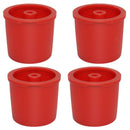 4x Stainless Steel Filters Refillable Coffee Capsules Pod Cup For Illy Red