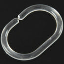 12Pcs Plastic Bathroom Shower Curtain Hooks Rings - Clear S1K5